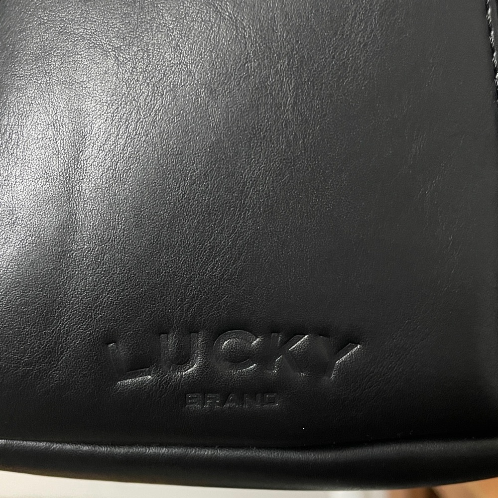Lucky Brand Black Leather Shoulder Bag - Picture 2 of 10